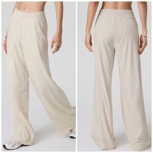 Vuori Cream Wide Leg Pants